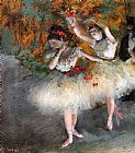Edgar Degas Canvas Paintings - Two Dancers Entering the Stage